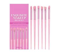 Pinceaux De Maquillage Pour Les Yeux | 6 Pièces Poils Souples Pour Détails | Set De Pinceaux Pour À Paupières,Pour Poudres Crèmes Et Estompage Usage Femmes Filles Maison Voyage Mariage