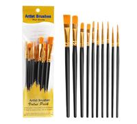 Pinceaux de peinture à l'aquarelle - Pinceaux professionnels d'artistes | Pinceaux de peinture à l'huile | Artist Peintre Pepch Set | Brosses de peinture d'artiste lisses et flexibles polyvalentes