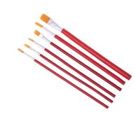 Pinceaux De Peinture À L'huile En Nylon Rouge, 6 Pièces, Pour Peinture Acrylique, Dessin, Stylo Pour Artiste, Nouveau, 2022