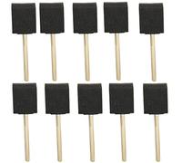 Pinceaux en Mousse,10 Pièces Brosses en Mousse Brosses Éponge en Mousse Brosses Éponge en Mousse avec Poignées en Bois pour Peinture Acrylique Peinture Décorative Teinture Artisanat