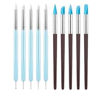 Pinceaux en silicone pour résine, outils de sculpture en | Artistes des ongles en silicone : fourniture d'œuvres d'art avec modélisation d'artisanat portable pour la sculpture, le