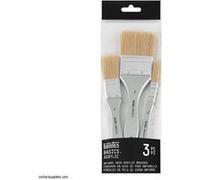 Liquitex pinceaux pour peintures acryliques Basics Set DE 3 Soie DE Porc Naturelle, Plastique