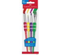 Pinceaux - FABER-CASTELL - Soft Touch - 4 pièces - Souples et robustes - Idéal pour enfants