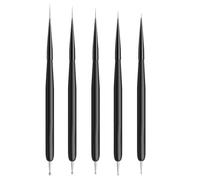 Pinceaux liner nail art, 5 pièces, outils à pointiller, pinceaux liner fins, outils double-extrémité pour nail art pour des traits longs, des détails fins et des dessins précis, 4/8/12/16/20 mm