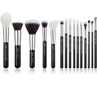 Pinceaux Maquillage Marron 15pcs Set Pinceaux Maquillages Professionnels Pinceau Pour Fond De Teint Poudre,Correcteursourcils,Fard À Paupières,Contour,Eyeliner,Estompeur Yeux Brosse,T498