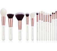 Pinceaux Maquillage Marron 15pcs Set Pinceaux Maquillages Professionnels Pinceau Pour Fond De Teint Poudre,Correcteursourcils,Fard À Paupières,Contour,Eyeliner,Estompeur Yeux Brosse,T498