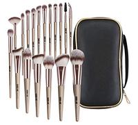 Pinceaux maquillages 18 Pcs Set Pinceau de maquillage Pinceau de fond de teint synthétique Premium Ensemble de pinceaux de maquillage pour les yeux avec trousse de maquillage de voyage