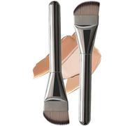 Pinceaux Maquillages 2 Pièces Pinceau Fond de Teint Pinceaux Masque Pour Appliquer Estomper Liquide Crème Correcteur Masque Fond de Teint Multifonctionnel Pinceau Estompeur SET
