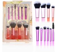 Pinceaux Maquillages,Lot De 10 Mini Pinceaux De Maquillage,Pinceau Blush,Pinceaux Maquillages Yeux,Pinceau Anti Cerne,Pinceaux Doux En Poils Synthétiques,Pour Le Vi Ombres À Paupières