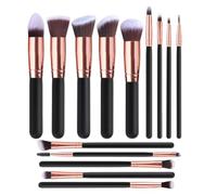 Pinceaux Maquillages Pour Poudre Ensemble De Pinceaux Maquillage 14 Pièces À Poils Doux For Fard Paupières Blush Pinceau Contour Fard A Paupiere(Gold gloss)
