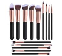Pinceaux Maquillages Pour Poudre Ensemble De Pinceaux Maquillage 14 Pièces À Poils Doux For Fard Paupières Blush Pinceau Contour Fard A Paupiere(Gold matte)