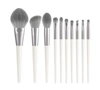 Pinceaux Maquillages Pour Poudre Lot De 10 Pinceaux Maquillage Doux Avec Manche En Bois For Le Visage Et Les Yeux Fard A Paupiere(White)