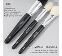 Pinceaux Maquillages Professionnel 6 Pcs Maquillage Pinceau Végétaliens Set Fond De Teint Poudre Contour Fard Paupières Surbrillance Blush Correcteu Sourcil Liner
