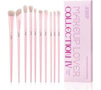 Pinceaux Maquillages Yeux Fard À Paupières,10pcs Set Pinceaux Yeux Maquillage Roses Pinceau Anti-Cernes Eyeliner Pinceau Estompeur Yeux Maquillage,Synthétique Qualité Supérieure,T496