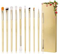 Pinceaux Maquillages Yeux Professionnel,10pcs Végétalienne Pinceaux De Maquillage Ombre À Paupières Yeux Anti Cerne Sourcil Eyeliner Fond De Teint Blush À Lèvres Pinceaux Poudre Liquide
