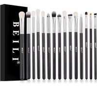 Pinceaux Maquillages Yeux Professionnel,15pcs Pinceau Fard À Paupières Kit,Surligneur Anti-Cernes Pinceau Sourcils Eyeshadow Makeup Brush Ensemble,Blending Applicateur Outils Cosmétiques Set