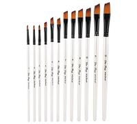 Pinceaux Peinture, brosses à Peinture Acrylique en Nylon à Bout Oblique pour Toile et Aquarelle (#2)