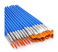 Pinceaux Peinture Ensemble de pinceaux à Peinture for Enfants, 5 200 pièces, avec Plats et Pointus, artisanaux for l'huile l'aquarelle(Flat 20Pcs)
