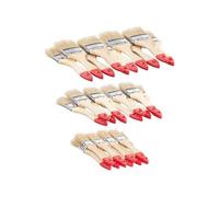 Pinceaux plats - AGT - Kit de 30 pinceaux - 3 tailles - Poils naturels - Manche en bois