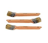 Pinceaux Plats pour radiateur | Lot de 12 queues de radiateur | Largeur 40 mm | Mélange de Poils naturels et synthétiques | Long Manche en Bois, Virole coudée | qualité supérieure pour Les Pros