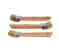 Pinceaux Plats pour radiateur, Lot de 12 queues de radiateur, Largeur 50 mm, mélange de Poils naturels et synthétiques, Long Manche en Bois, Virole coudée, qualité supérieure pour Les Pros