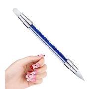 Pinceaux pour - Brosse à ongles à double extrémité en silicone | Outil de sculpture, gaufrage, pointe gel avec strass, outil de précision ultra doux