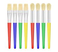 Pinceaux pour Enfants, 8 Pcs Colorés pour Peinture Acrylique, à l'Huile, Aquarelle - Kit de Brosses pour Débutants, Artistes, DIY