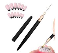 Pinceaux pour manucure - Lot de 15 pièces à pointe fine, outils de précision avec poignée lisse, applicateurs de peinture professionnels | Pinceaux longs pour vernis à ongles et décoration artistique
