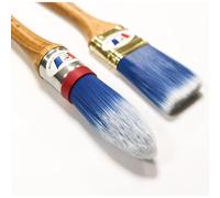 Pinceaux pour Mur, Lot de 2/1 réchampir Rond et 1 Pinceau Plat 40 mm/Made in France/pour peintures et Vernis int. ou ext., terrasses, Murs. Trouvez la Gamme Complète Bleu Polytop sur Amazon