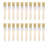 Pinceaux pour Murs, 20 Pièces Pinceau Pinceaux pour Peinture Acrylique Pinceaux Acryliques Fourrure Artificielle Manche en Bois Plat Pinceau pour Meubles, Coupe en Peinture 25 Mm