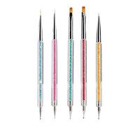 Pinceaux pour Nail Art, 5 Pièces, Ensemble D'Outils de Manucure, Outil de Pointage pour Nail Art, Outils de Conception D'ongles, Dessin, Peinture, Stylo de Décoration, Brosse à
