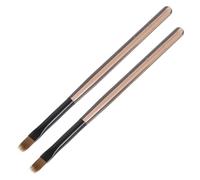 Pinceaux pour Nail Art Dégradé 2 Pièces, Nylon Plastique | Bristles Denses, Effet Blooming, pour Ongles et Embouts, Usage Maison ou Table de Manucure