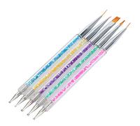 Pinceaux professionnels de revêtement d'art d'ongle, ensemble de pinceaux de peinture de stylo de pointage d'ongle à Double extrémité de bricolage