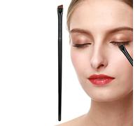 Pinceaux professionnels pour les yeux - Manche ultra fin, marron, poils synthétiques, durables, multifonction, eyeliner, fard à paupières, ensemble de pinceaux cosmétiques | Idéal pour une application