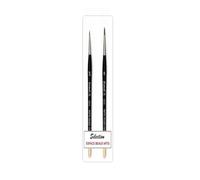 pinceaux Raphael Kolinsky 8408 Sable XF Point Round Set 2 PCS .Taille 3/0. 0