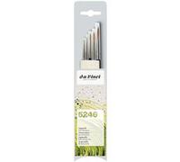 Pinceaux - Rond - Aquarelle - Modélisme - 5 tailles - Fibres naturelles - Da Vinci