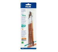 Pinceaux - Ronds Et Plat - Scolaire - N°4 N°10 N°16 Et N°8 - Poils Naturels