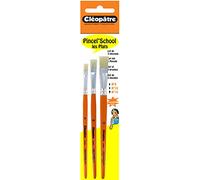 Pinceaux Soie de Porc - Pincel'School - Orange - Plats - 3 pcs