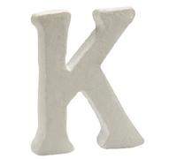 Pincello décoration lettre K 12,5 x 2 x 15 cm polystyrène blanc