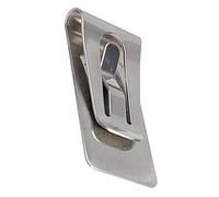 Pinces à billets en argent Titulaire de la pince à billets en acier inoxydable Simple Porte-monnaie classique pour poche en métal Dossier de billets de banque Pratique et utile