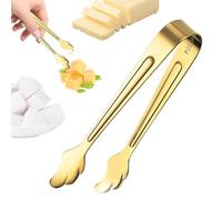 Pinces à bonbons, pinces à glace Pinces de cuisine polyvalentes, ustensiles | Multifonctionnel pour glaçons tranches de citron gelées biscuits guimauves fromage râpé rouleaux de bacon c Or