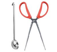 Pinces à brasier - Pelle à charbon pour feu de camp avec poignée longue, dispositif pour attraper les troncs | Convient pour feu de camp pelle grill cuisinière camping barbecue pizza plage