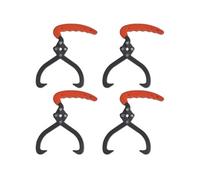 vidaXL Pinces à bûches 141269 – 4 pcs avec manche en PVC