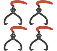 vidaXL Pinces à bûches 141269 – 4 pcs avec manche en PVC