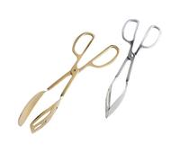 Pinces à buffet en acier inoxydable, for buffet, fête, traiteur, service de nourriture, gâteau, salade, pain, outils de cuisine, pince(Silver food clip)