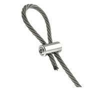 Pinces à câble métallique 2/3mm, 10 pièces, fixation de câble en acier inoxydable, vis réglable, Clip métallique en cuivre, raccord d'élingue(H-20PCS)