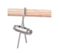 Pinces à câble métallique à Double trou, corde à linge, serre-câble de Suspension, vis réglable, Clip de verrouillage en cuivre, fixation matérielle(30PCS)