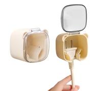 Pinces à câble pour mur, 2 pièces, organisateur sans traces, avec couvercle transparent anti-poussière et crochet adhésif pour prises électriques - pour cuisine, chambre d'hôtel, école, maison, bureau