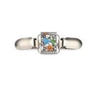 Pinces à cardigan pour femmes, Pinces à Pull en Alliage Métallique Strass Fleur Flocon de Neige 11.8cm 2 Pcs(06)