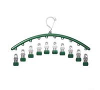 Pinces à chaussettes en acier inoxydable pour le séchage coupe-vent des chaussettes, sous-vêtements et semelles intérieures, avec technologie sans traces pour protéger les tissus délicats (encre verte